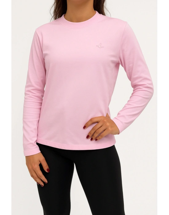 Pembe Uzun Kollu T-Shirt