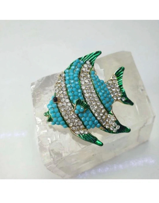 Mavili Balık Broş