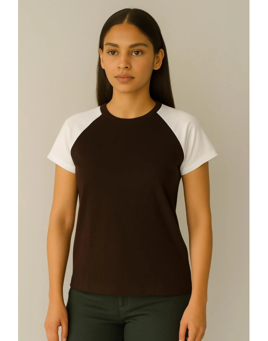 Kahverengi Kısa Kollu T-shirt