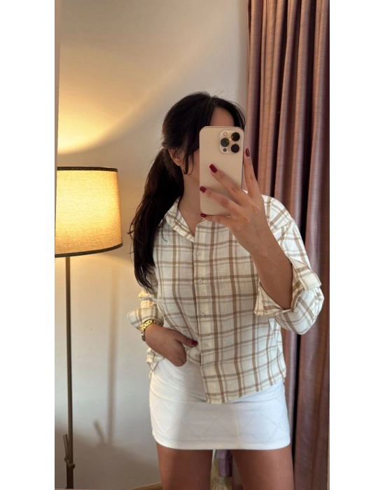 Kahverengi Kareli Gömlek