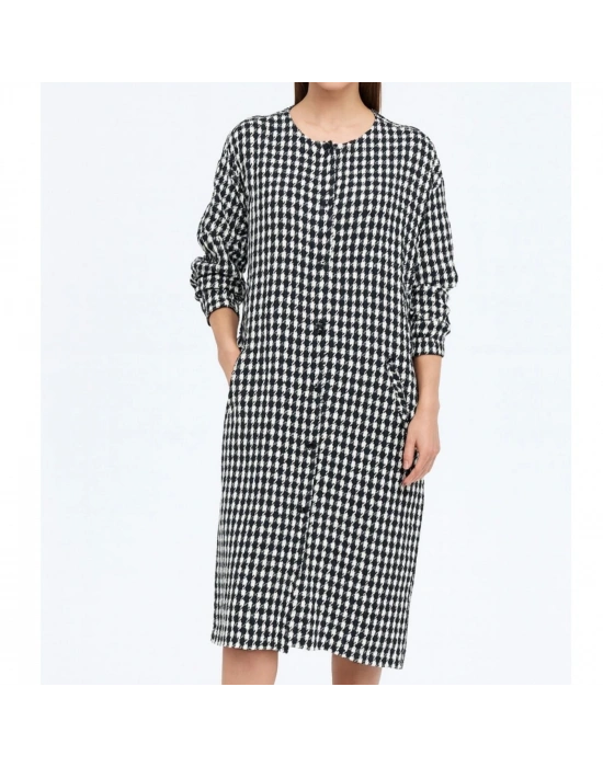 Siyah-Beyaz Ceket Elbise