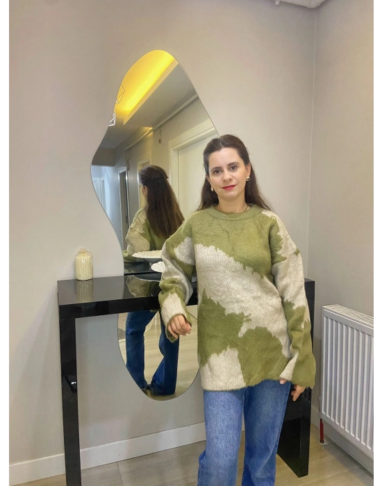 Yeşil Desenli Kazak