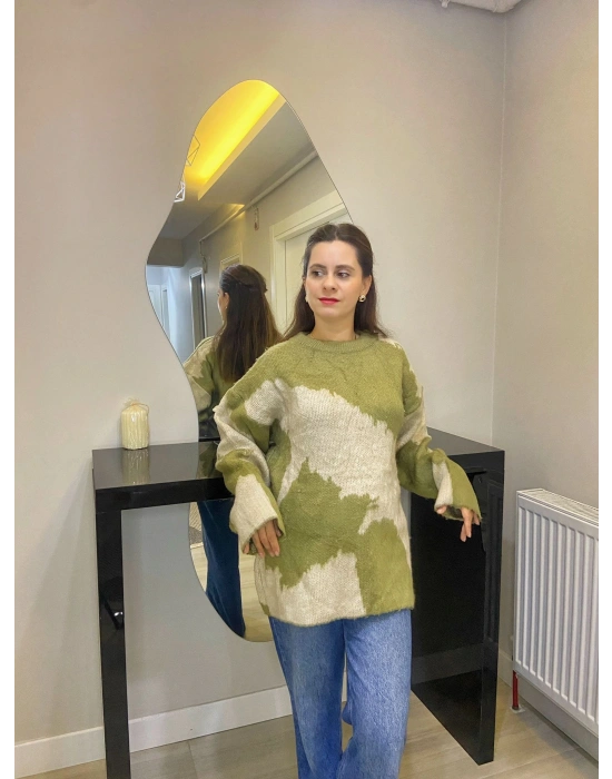 Yeşil Desenli Kazak