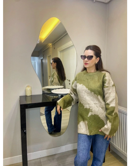 Yeşil Desenli Kazak