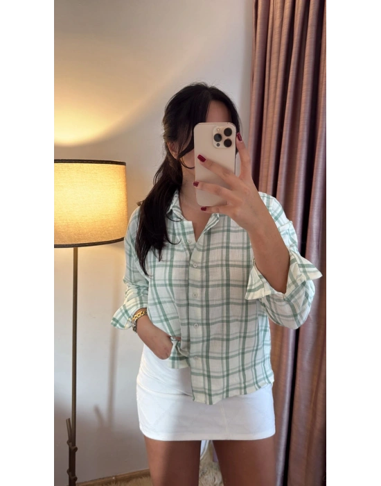 Yeşil Kareli Gömlek
