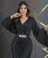Kadın Siyah Payet Abiye