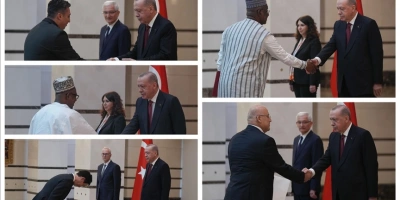 CUMHURBAŞKANI ERDOĞAN, 5 ÜLKENİN BÜYÜKELÇİSİNİ KABUL ETTİ