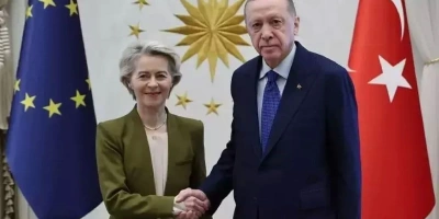 CUMHURBAŞKANI ERDOĞAN, URSULA von der LEYEN İLE BİR ARAYA GELDİ