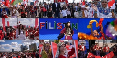 DÜNYA ÇOCUKLARI BAŞKENT MİLLET BAHÇESİNDEKİ ŞENLİK YÜRÜYÜŞÜNE KATILDI