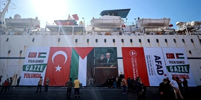 GAZZEYE ULAŞTIRILACAK İNSANİ YARDIM MALZEMELERİ İYİLİK GEMİSİNE YÜKLENDİ