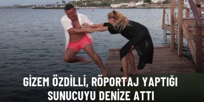 GİZEM ÖZDİLLİ, GÖKAY KALAYCIOĞLU’NU DENİZE ATTI
