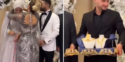 KADİR EZİLDİ BİR NİŞAN DAHA YAPTI! KAYINVALİDE, GELİNİNE BİR TEPSİ ALTIN TAKTI