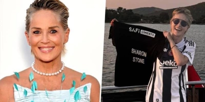 SHARON STONE’A BEŞİKTAŞ FORMASI HEDİYE EDİLDİ!