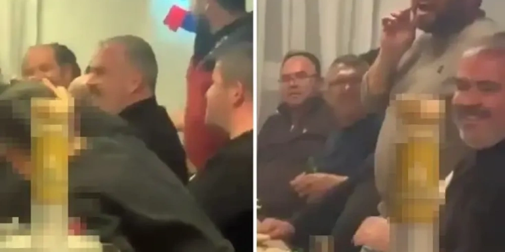 İNFİAL YARATAN GÖRÜNTÜ: ALKOL MASASINDA SELA OKUTAN MHPLİ MECLİS ÜYESİ