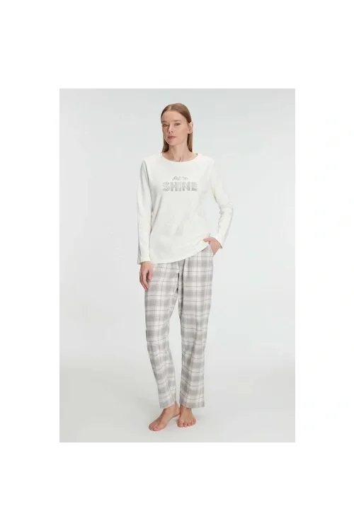 Anıl Uzun Kol Pamuklu Kışlık Pijama Takımı