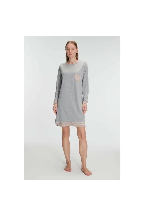Arias Closetx Arias Closet Pamuklu Uzun Kollu Gecelik