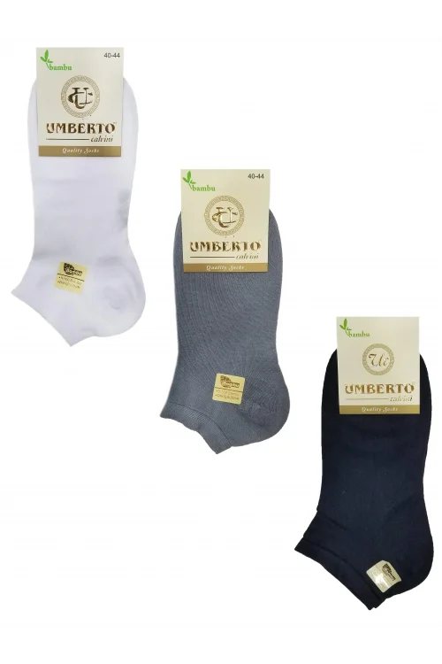 Umberto 6 Adet Erkek Doğal Bambu Patik Çorap - 307