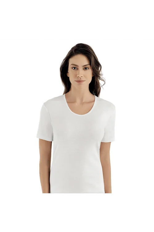 Şahinler MB013 Kadın Ribana Dantelli Kısa Kol Atlet no.64 (3XL)