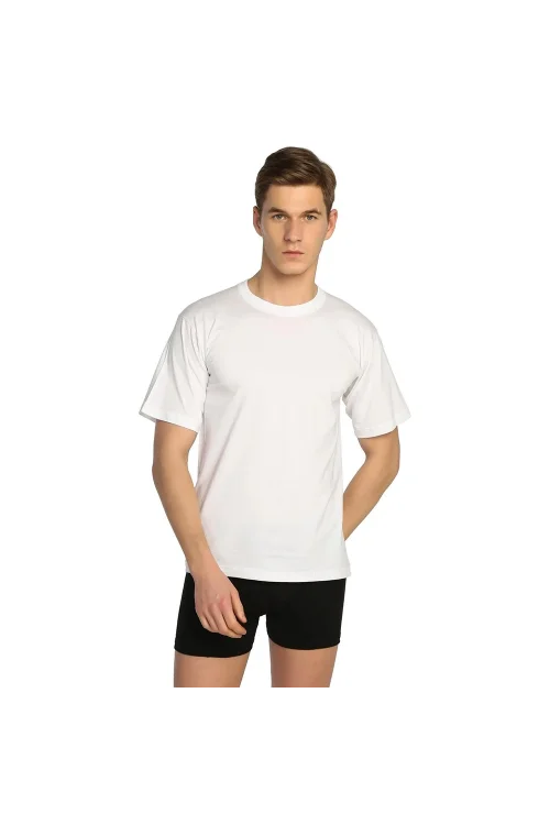 Tutku 105 Penye Erkek O-Yaka Fanila Beyaz XL 6lı Paket