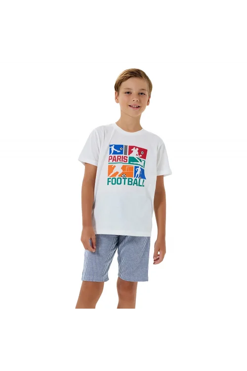 RolyPoly RP3755-C Erkek Çocuk Bermuda Yazlık Pijama Takım