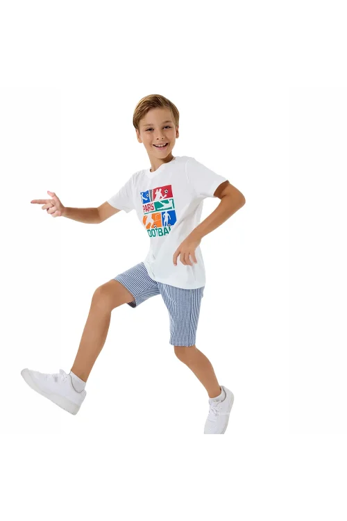 RolyPoly RP3755-G Erkek Çocuk Garson Boy Yazlık Bermuda Takım