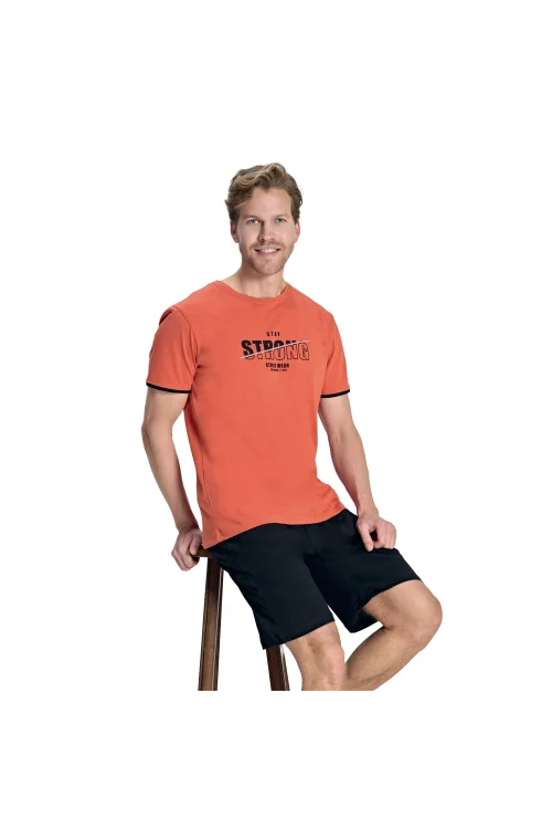 Over Sleep 2387 Erkek Süprem Şort Yazlık Takım (S-M-L-XL)