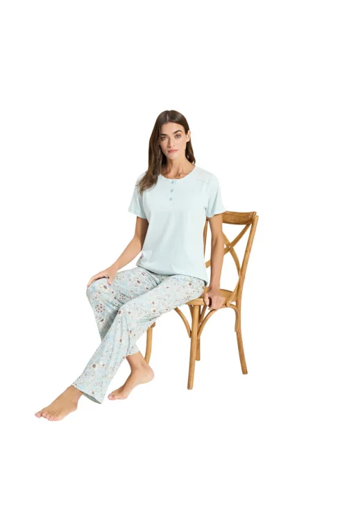 Over Sleep 3334 Kadın Büyük Beden Modal Yazlık Takım (L-XL-2XL-3XL)