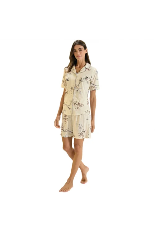 Over Sleep 3381 Kadın Yazlık Süprem Şort Pijama Takım (M-L-XL-XXL)
