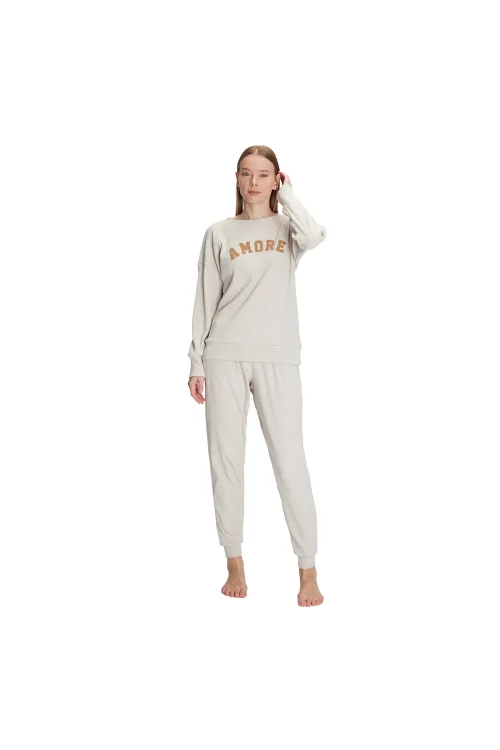 Anıl 11271 Kadın Uzun Kol Sweatshirt ve Pantolon T