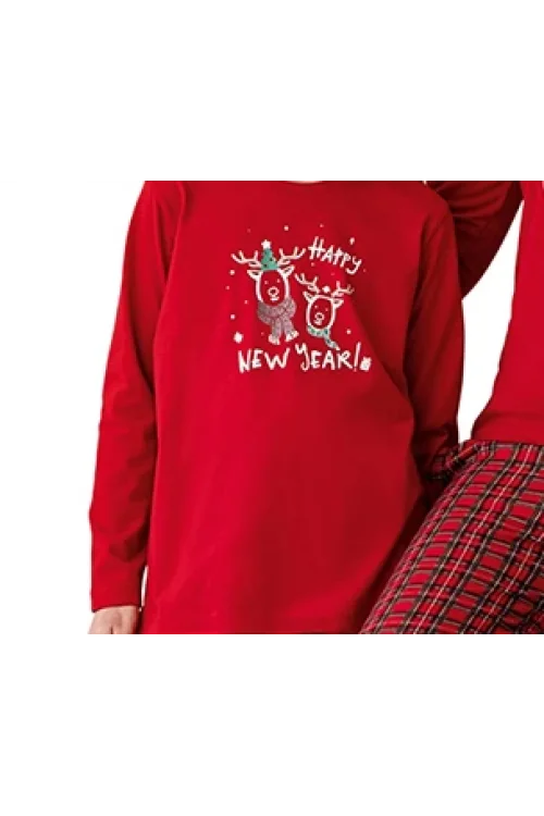 Arnetta AR3514C Anne Kız New Year Kışlık İkili Pijama Takım (Kız Çocuk)