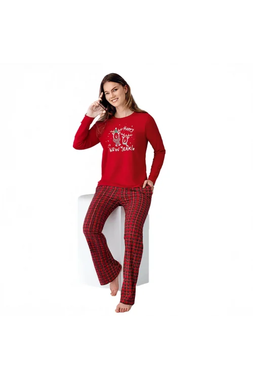 Arnetta AR3514S Anne Kız New Year Kışlık İkili Pijama Takım (Anne)