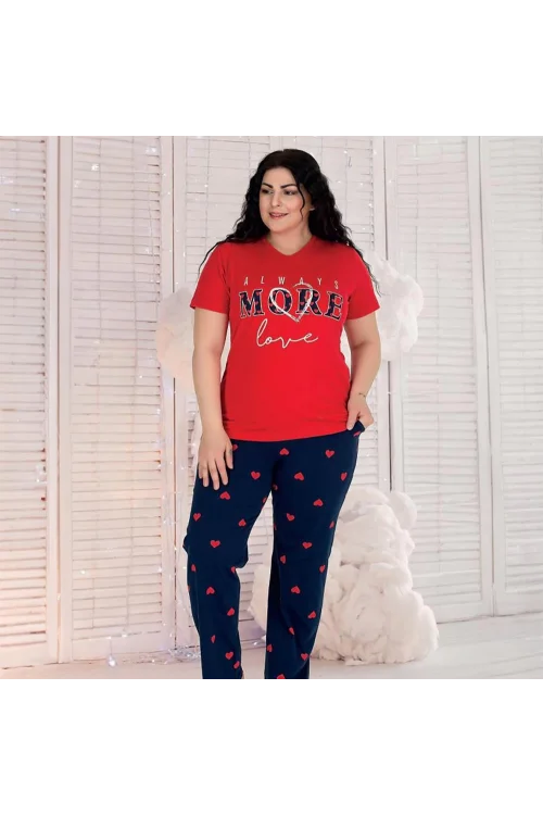 Berland 3338 Kadın Yazlık Modal Büyük Beden Pijama Takım