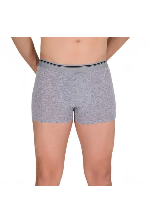 Berrak 1097 Erkek Likralı Büyük Beden Boxer 3lü Paket Gri XXL