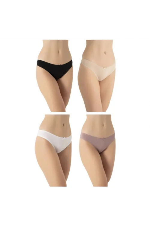 Confeo 804-001 Kadın Dantelli 4lü Bikini Külot