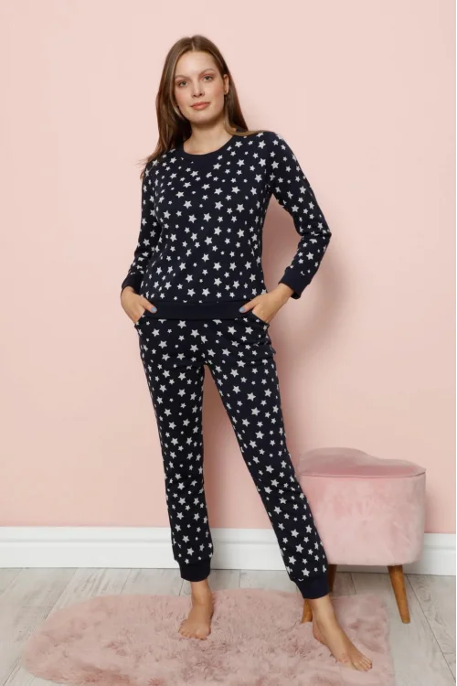 Confeo 840-233 Kadın Kışlık Bisiklet Yaka  Pijama Takım