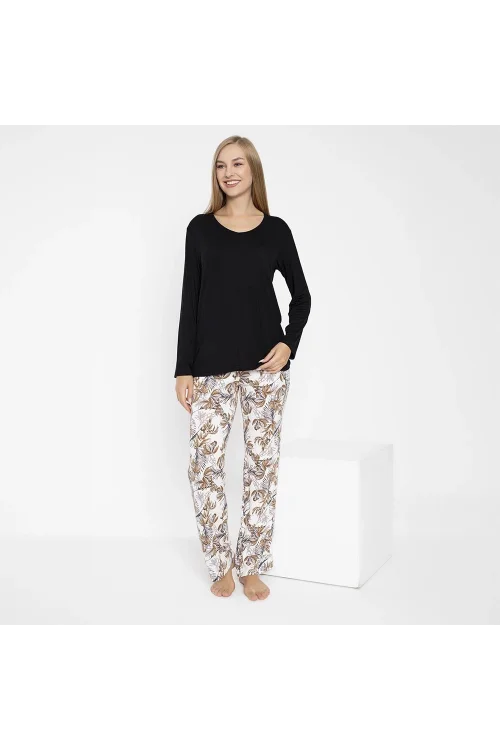 Confeo 840-635 Kadın Kışlık Uzun Kol Viskon Pijama Takım