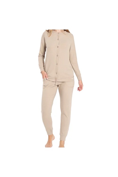Confeo 840-801 Kadın Patlı Manşetli̇ Önü Düğmeli̇ Pijama Takım