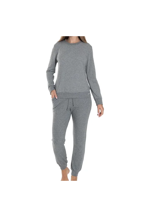Confeo 840-803 Kadın Bi̇si̇klet Yaka Uzunkol Pi̇jama Takım