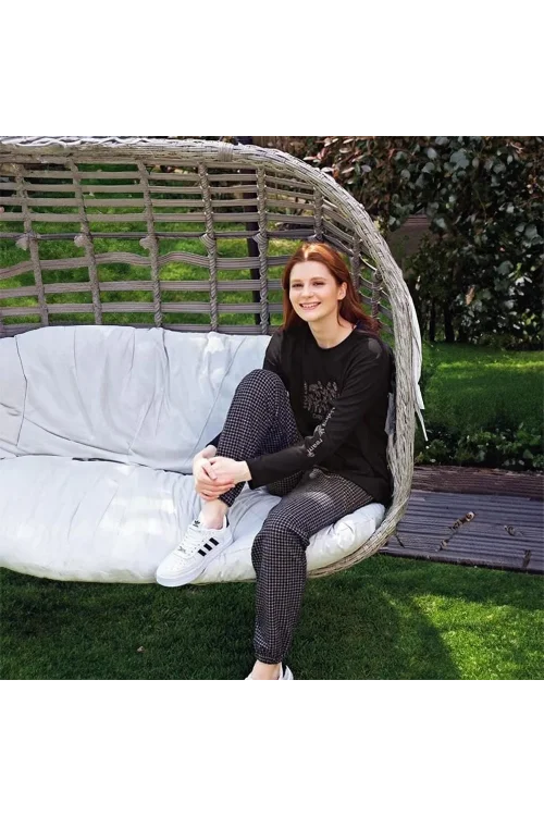 Donwear 7724 Kadın Kışlık O-Yaka Pijama Takım