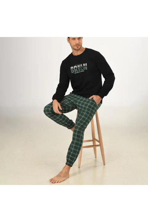 Dowry 18259 Erkek Kışlık Uzun Kol Pijama Takım