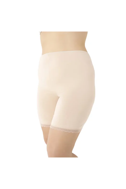 Elegant 21012 Kadın Büyük Beden Likralı Dantelli Kısa Tayt