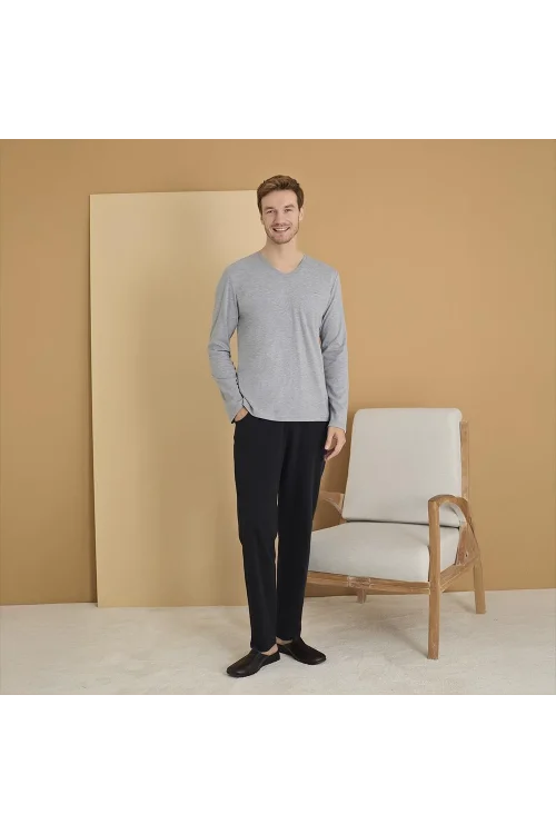 Elitepoint 1626 EErkek Büyük Beden Kışlık Pijama Takım