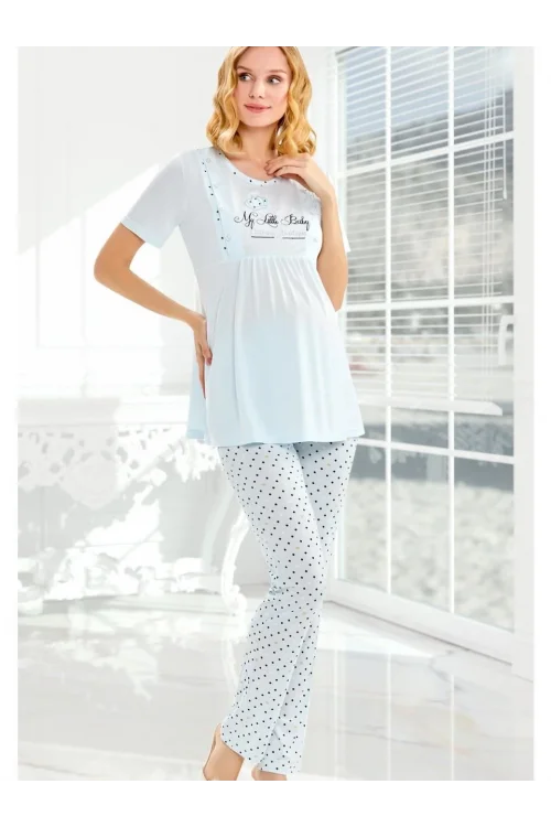 FLZ 24010 Kadın Yazlık Lohusa Pijama Takım
