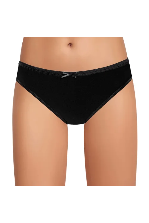 İlke 291 Kadın Fiyonklu Siyah Bikini Külot   M / 40