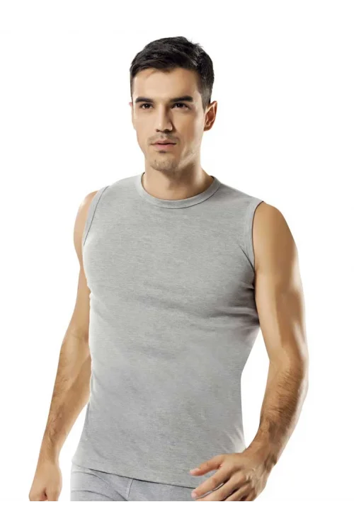 Namaldı 119 Ribana Erkek Kolsuz O-Yaka Body Atlet Gri