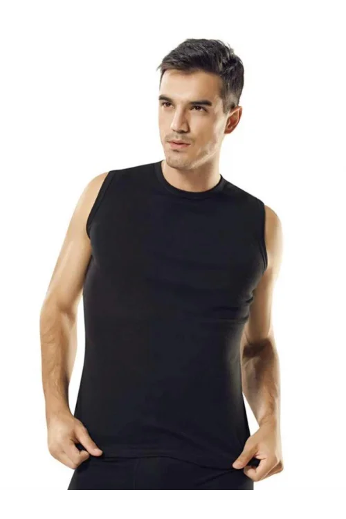 Namaldı 119S Ribana Erkek Kolsuz O-Yaka Body Atlet Siyah