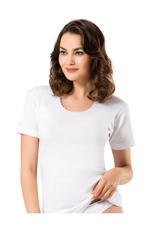 Namaldı 200 Kadın Ribana Beyaz Kısa Kol Atlet