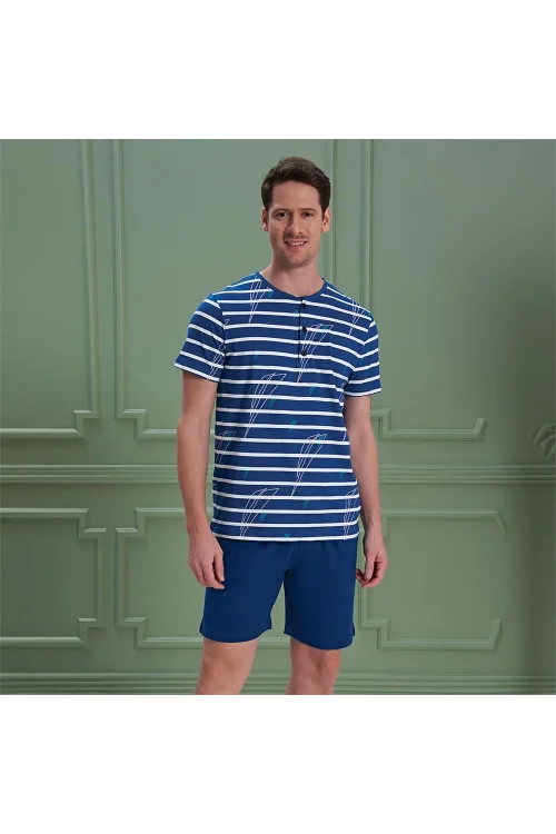 Over Sleep 1200 Erkek Şortlu Pijama Takım