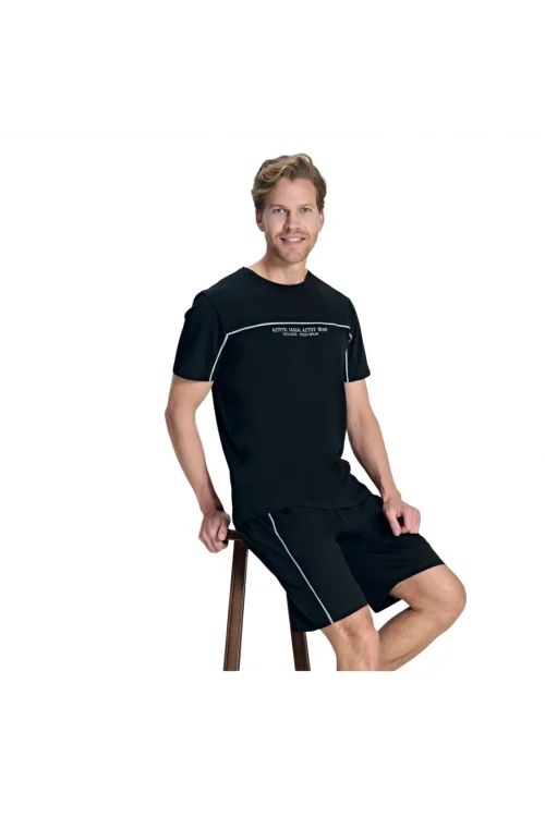 Over Sleep 2392 Erkek Süprem Şort Yazlık Takım (M-L-XL-2XL)