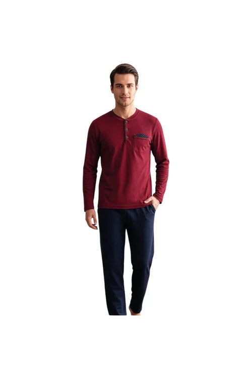 Over Sleep 2401 Erkek Kışlık Süprem Pijama Takımı